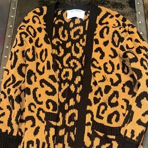 Old Navy Animal Print Knit Cardigan
